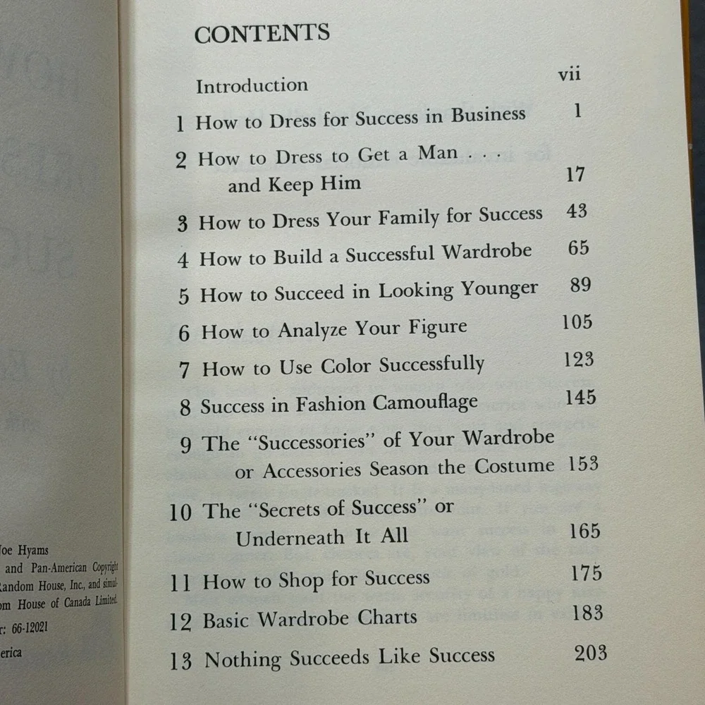 Vintage 1967 Edith Head How to Dress for Success 1st Printing HC DJ Fashion